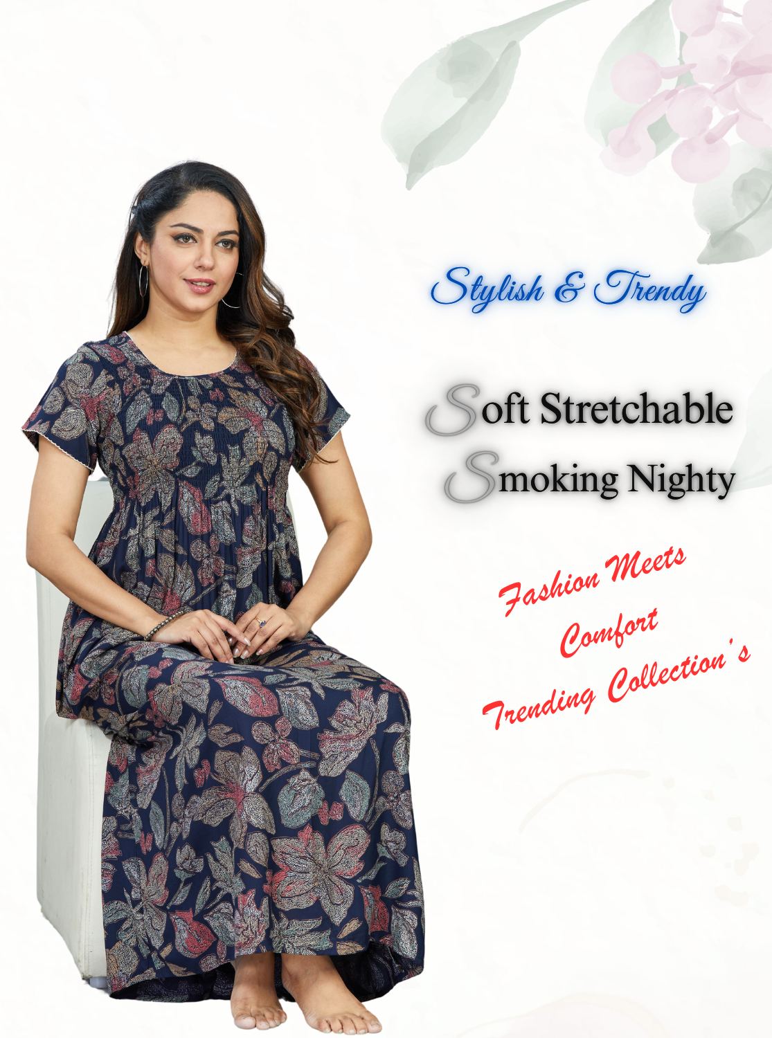 MANGAI Premium RAYON Smokey Nighty