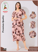 MANGAI Rayon 4-IN-ONE MAXI Mom's Feeding & Casual Wear | Stylish Maxi Style | Invisible Feeding Zipper | Perfect Pre & Post Pregnancy Wear (FIO-MXI)