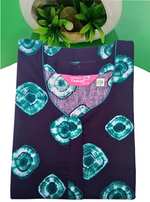 MANGAI Daily Wear Casual Comfort Fit Cotton Printed Nighties | Front Open Zipper Model | Fancy Round Neck with Side Pocket Cotton Nighties (DRN)