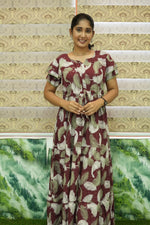 Stylish Arrivals Rayon Gathering Frock Model Night Gown's | Front Adjustable Gathering Style Rope Rope | Double Layer Sleeve | Trending Collection's for Stylish Women's (GFK)