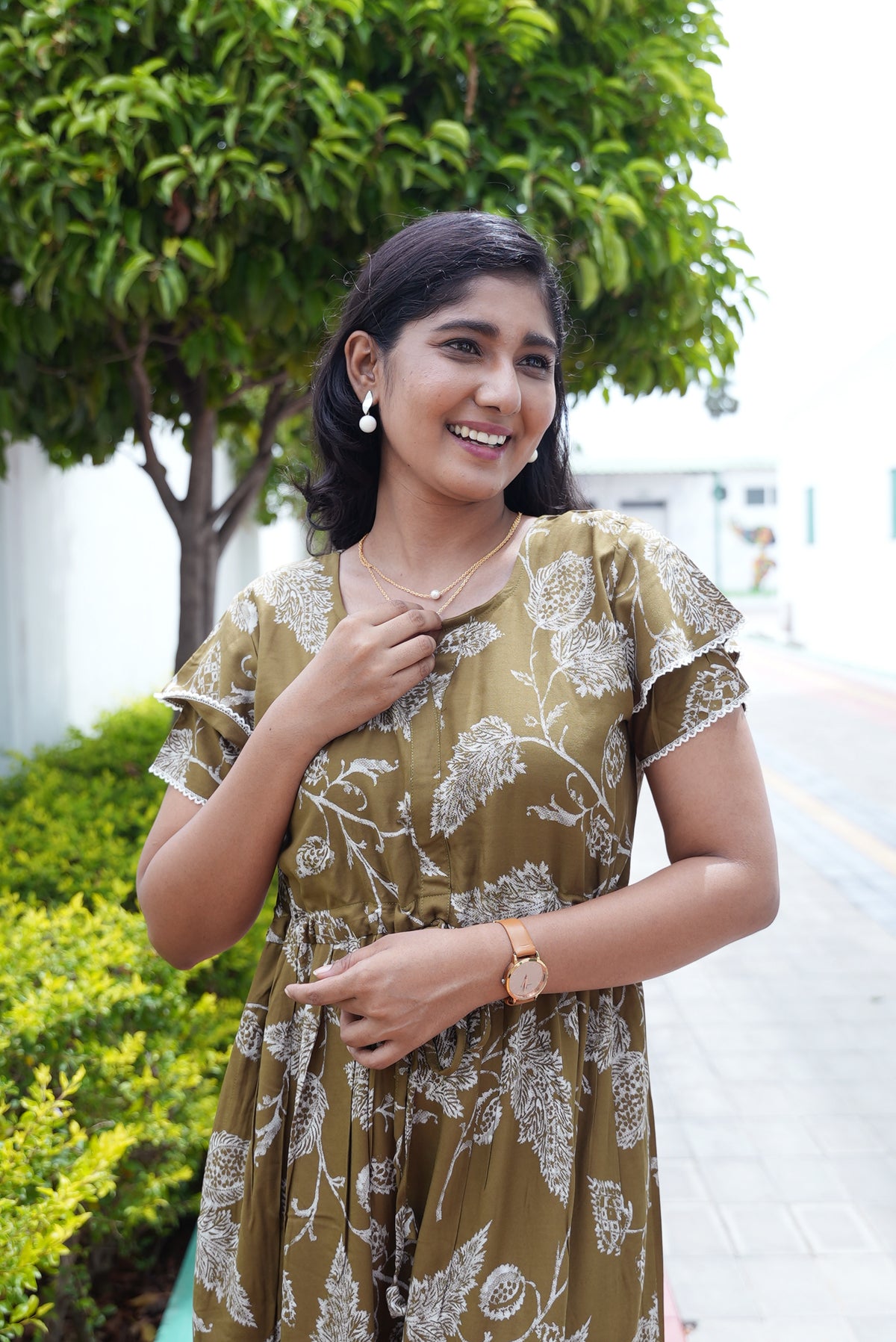 Stylish Arrivals Rayon Gathering Frock Model Night Gown's | Front Adjustable Gathering Style Rope Rope | Double Layer Sleeve | Trending Collection's for Stylish Women's (FKG)