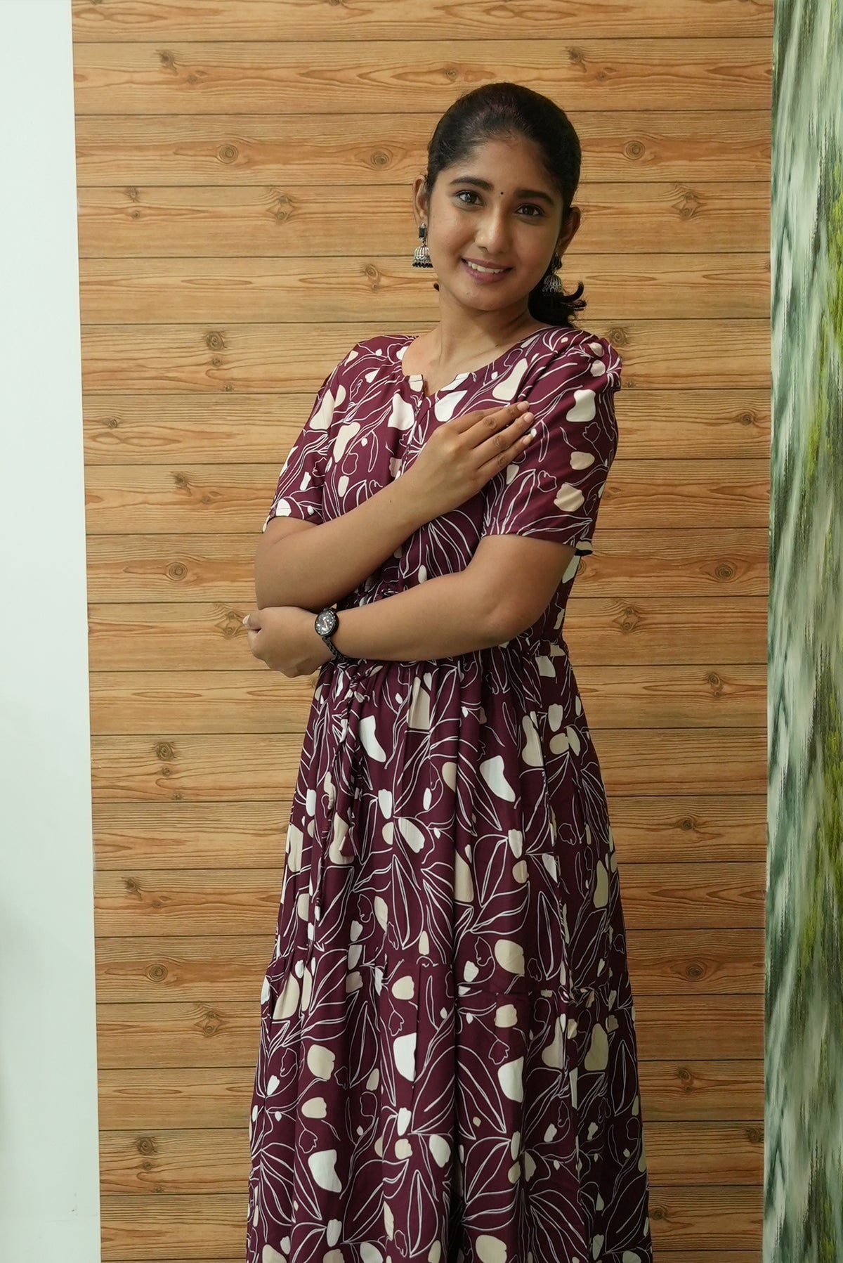 Stylish Arrivals Rayon Gathering Frock Model Night Gown's | Front Adjustable Gathering Style Rope Rope | Puff Sleeve | Trending Collection's for Stylish Women's (GFK)