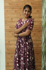 Stylish Arrivals Rayon Gathering Frock Model Night Gown's | Front Adjustable Gathering Style Rope Rope | Puff Sleeve | Trending Collection's for Stylish Women's (GFK)