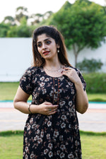 Alpine KURTI Style Nighties| Beautiful Stylish KURTI Model | Half Sleeve | Without Zipper | Stylish Thread Tied Front Closed Type | Fresh Collection's for Stylish Women's (AK-H)