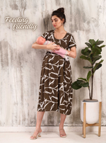 New Arrivals 4-IN-ONE MAXI Mom's Feeding & Casual Wear | Stylish Maxi Style | Invisible Feeding Zipper | Perfect Pre & Post Pregnancy Wear (MAXI 4-IN-ONE)