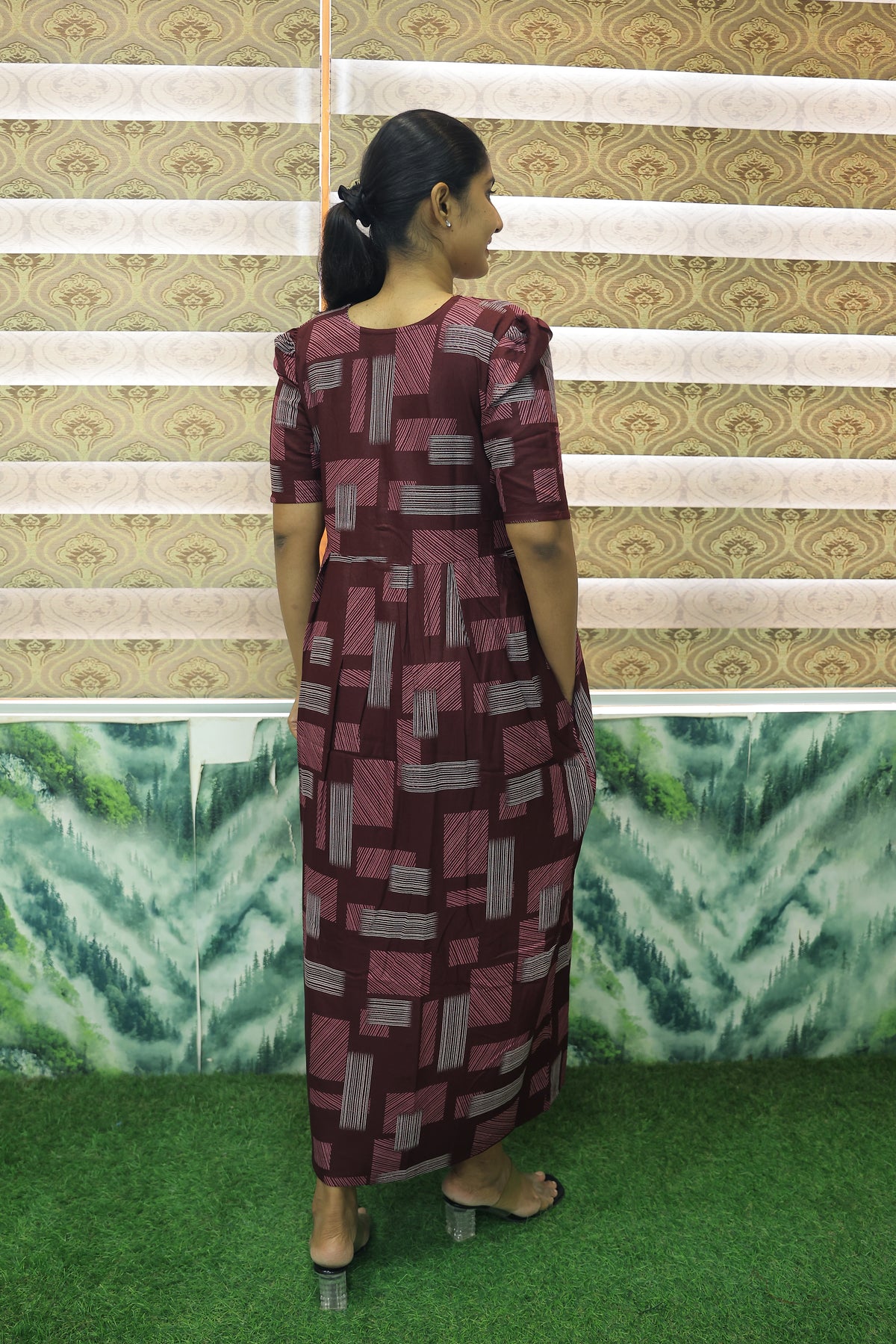 Alpine KURTI Style Nighties| Beautiful Stylish KURTI Model | Stylish Puff Sleeve | Zipless Model | Fresh Collection's for Stylish Women's MKA (H/S)