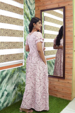 Stylish Arrivals Rayon Gathering Frock Model Night Gown's | Front Adjustable Gathering Style Rope Rope | Double Layer Sleeve | Trending Collection's for Stylish Women's (GFK)