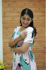 Stylish Arrivals Rayon Gathering Frock Model Night Gown's | Front Adjustable Gathering Style Rope Rope | Puff Sleeve | Trending Collection's for Stylish Women's (GFK)