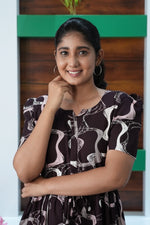 Stylish Arrivals Rayon Gathering Frock Model Night Gown's | Front Adjustable Gathering Style Rope Rope | Puff Sleeve | Trending Collection's for Stylish Women's (GFK)