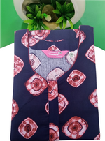 MANGAI Daily Wear Casual Comfort Fit Cotton Printed Nighties | Front Open Zipper Model | Fancy Round Neck with Side Pocket Cotton Nighties (DRN)