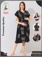 MANGAI Rayon 4-IN-ONE MAXI Mom's Feeding & Casual Wear | Stylish Maxi Style | Invisible Feeding Zipper | Perfect Pre & Post Pregnancy Wear (FIO-MXI)