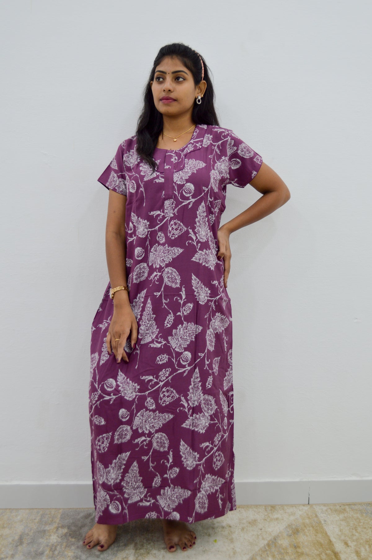 MANGAI Premium RAYON Printed Nighties- All Over Printed Stylish Nightwear for Stylish Women | Updated Design's (LDM)