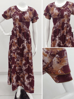 Alpine FULL FROCK Model Nighties| Fancy Sleeves & Neck Pattern| Side Pocket with Back Tie Rope | Perfect Nightwear Trendy Women's (FRK)