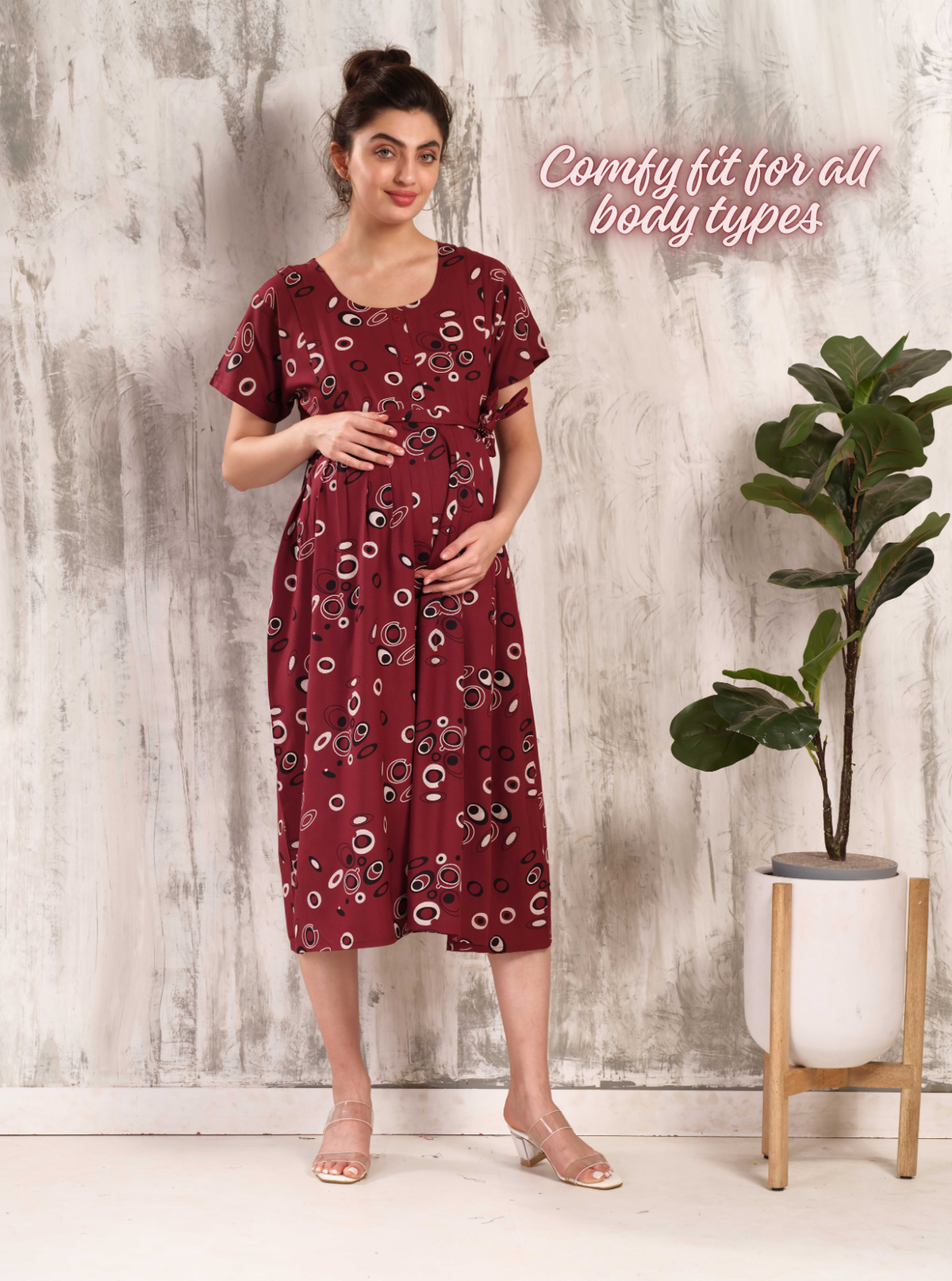 New Arrivals 4-IN-ONE MAXI Mom's Feeding & Casual Wear | Stylish Maxi Style | Invisible Feeding Zipper | Perfect Pre & Post Pregnancy Wear (MAXI 4-IN-ONE)