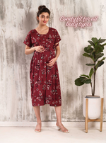 New Arrivals 4-IN-ONE MAXI Mom's Feeding & Casual Wear | Stylish Maxi Style | Invisible Feeding Zipper | Perfect Pre & Post Pregnancy Wear (MAXI 4-IN-ONE)