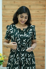 Stylish Arrivals Rayon Gathering Frock Model Night Gown's | Front Adjustable Gathering Style Rope Rope | Puff Sleeve | Trending Collection's for Stylish Women's (GFK)