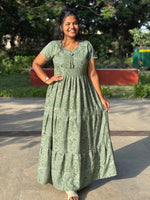 Stylish Alpine FULL FROCK Model Nighties| Fancy Sleeves & Neck Pattern| Side Pocket with Back Tie Rope | Perfect Nightwear Trendy Women's (FRK)