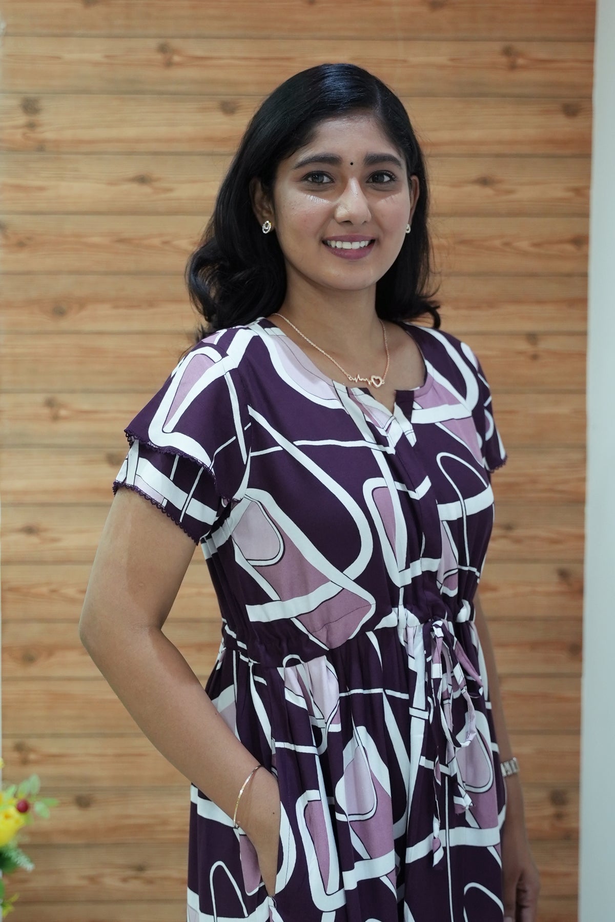 Stylish Arrivals Rayon Gathering Frock Model Night Gown's | Front Adjustable Gathering Style Rope Rope | Double Layer Sleeve | Trending Collection's for Stylish Women's (GFK)