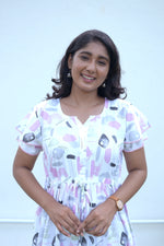 Stylish Arrivals Rayon Gathering Frock Model Night Gown's | Front Adjustable Gathering Style Rope Rope | Double Layer Sleeve | Trending Collection's for Stylish Women's (GFK)