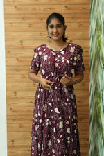 Stylish Arrivals Rayon Gathering Frock Model Night Gown's | Front Adjustable Gathering Style Rope Rope | Puff Sleeve | Trending Collection's for Stylish Women's (GFK)