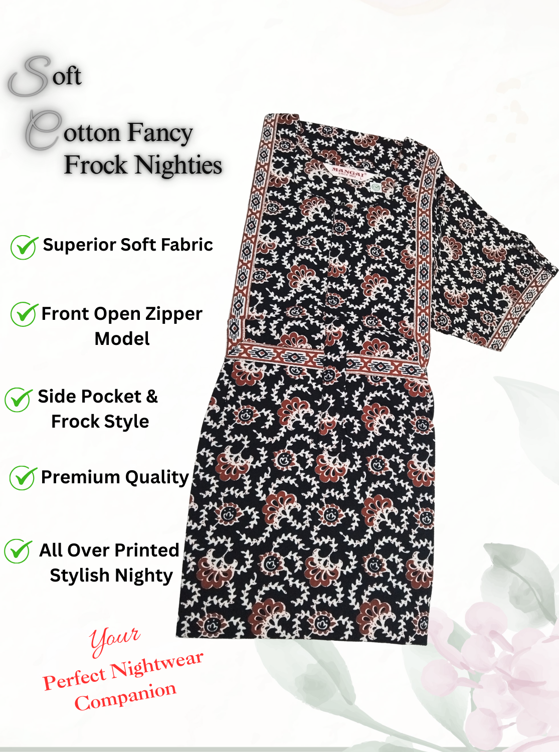 Cotton FROCK Model Casual Wear Nighties | Stylish Pleated Frock Style | Multipurpose Nighties | Pregnancy Wear | Pleated Model | Stylish Nighties for Stylish Women (PWC)