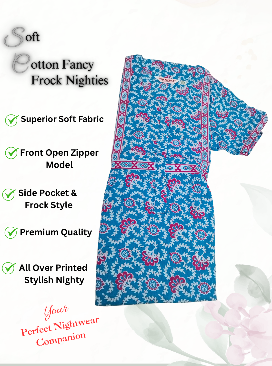 Cotton FROCK Model Casual Wear Nighties | Stylish Pleated Frock Style | Multipurpose Nighties | Pregnancy Wear | Pleated Model | Stylish Nighties for Stylish Women (PWC)