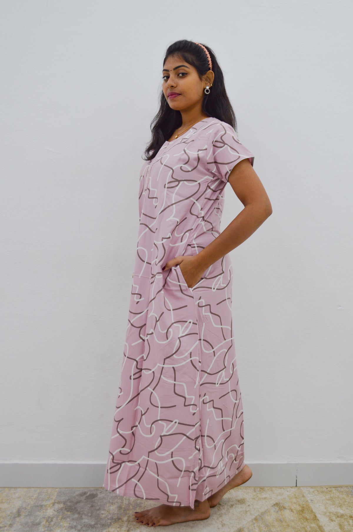 MANGAI Premium RAYON Printed Nighties- All Over Printed Stylish Nightwear for Stylish Women | Updated Design's (LDM)