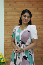 Stylish Arrivals Rayon Gathering Frock Model Night Gown's | Front Adjustable Gathering Style Rope Rope | Puff Sleeve | Trending Collection's for Stylish Women's (GFK)