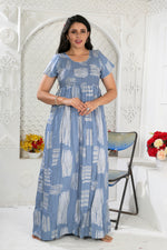 MANGAI Premium RAYON Smocking Nighty | Beautiful Pleated Design | Side Pocket | Stylish Nighty for Trendy Women's | Your Perfect Nightwear Collection's (RYS)