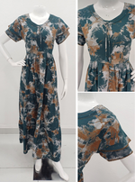 Alpine FULL FROCK Model Nighties| Fancy Sleeves & Neck Pattern| Side Pocket with Back Tie Rope | Perfect Nightwear Trendy Women's (FRK)