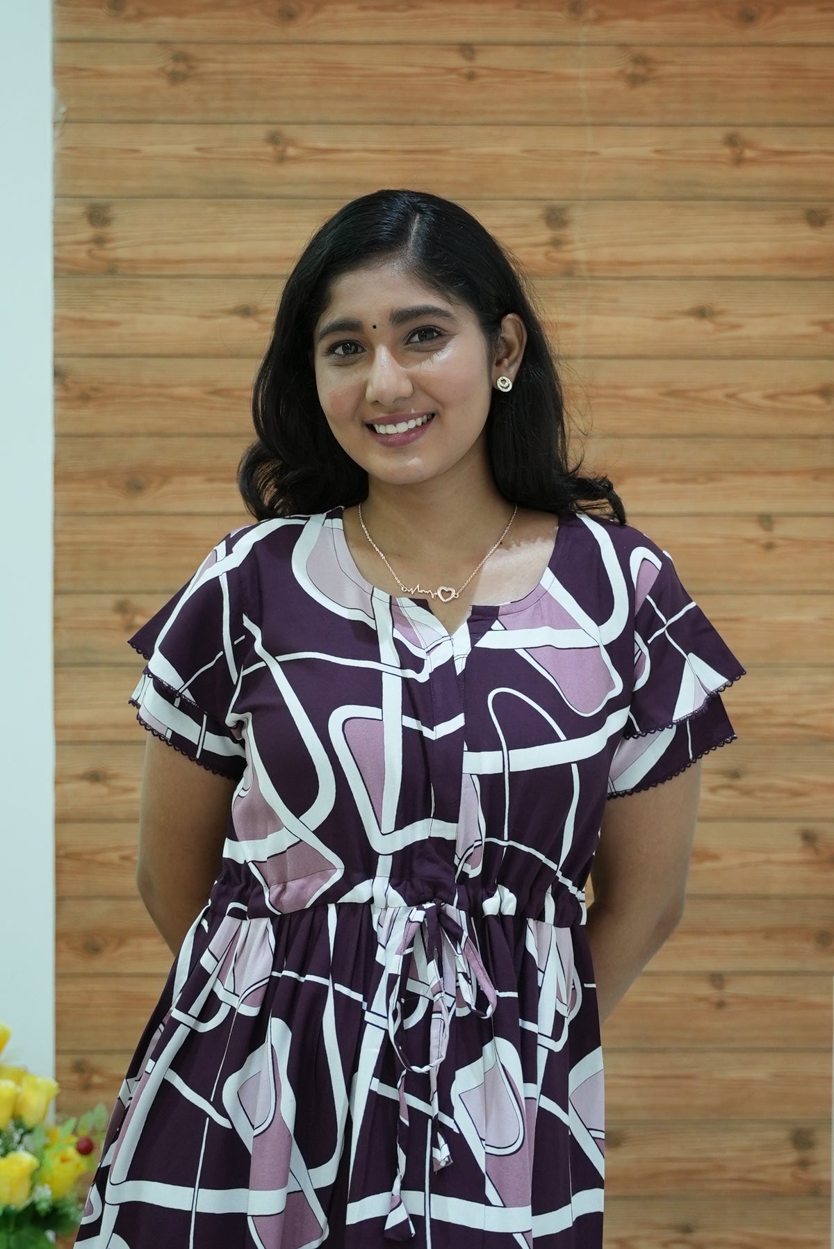 Stylish Arrivals Rayon Gathering Frock Model Night Gown's | Front Adjustable Gathering Style Rope Rope | Double Layer Sleeve | Trending Collection's for Stylish Women's (GFK)