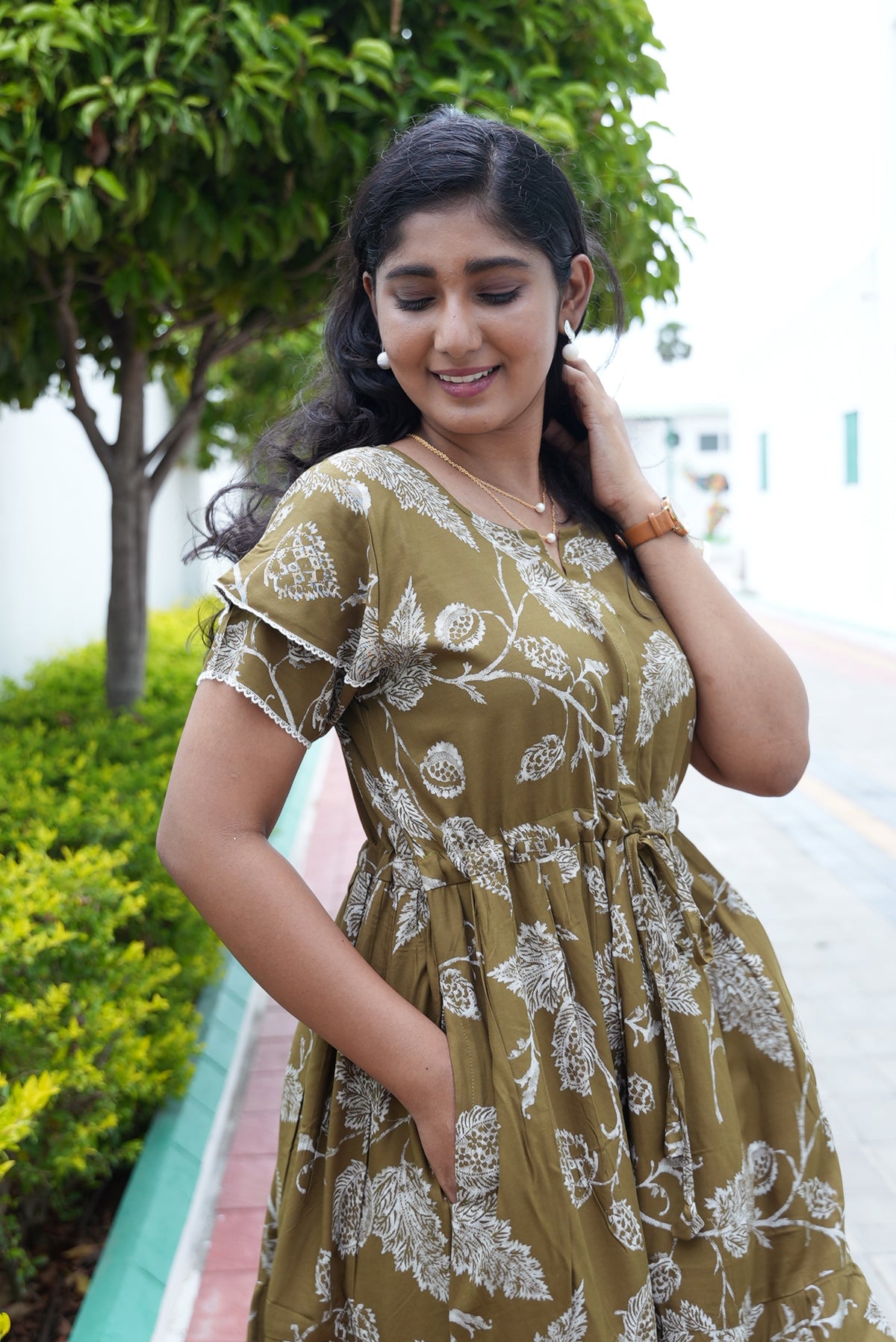 Stylish Arrivals Rayon Gathering Frock Model Night Gown's | Front Adjustable Gathering Style Rope Rope | Double Layer Sleeve | Trending Collection's for Stylish Women's (GFK)