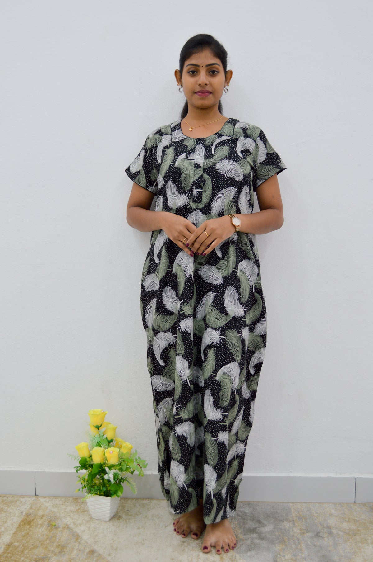 MANGAI Premium RAYON Printed Nighties- All Over Printed Stylish Nightwear for Stylish Women | Updated Design's (LDM)