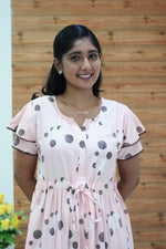 Stylish Arrivals Rayon Gathering Frock Model Night Gown's | Front Adjustable Gathering Style Rope Rope | Double Layer Sleeve | Trending Collection's for Stylish Women's (GFK)