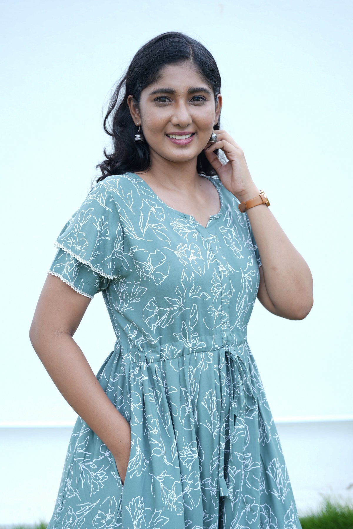 Stylish Arrivals Rayon Gathering Frock Model Night Gown's | Front Adjustable Gathering Style Rope Rope | Double Layer Sleeve | Trending Collection's for Stylish Women's (GFK)