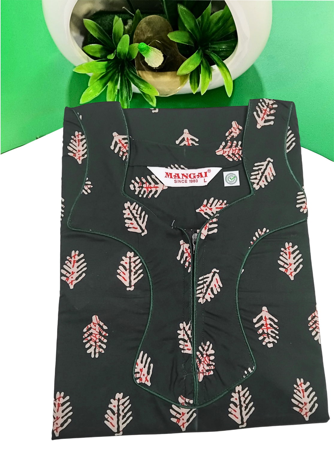 MANGAI New Regular Fit Cotton Printed Nighties - All Over Printed Stylish Nightwear for Stylish Women | Side Cut Pocket | Beautiful Nighties for Stylish Women's | Colourful Printed Cotton Nighties (ATR)