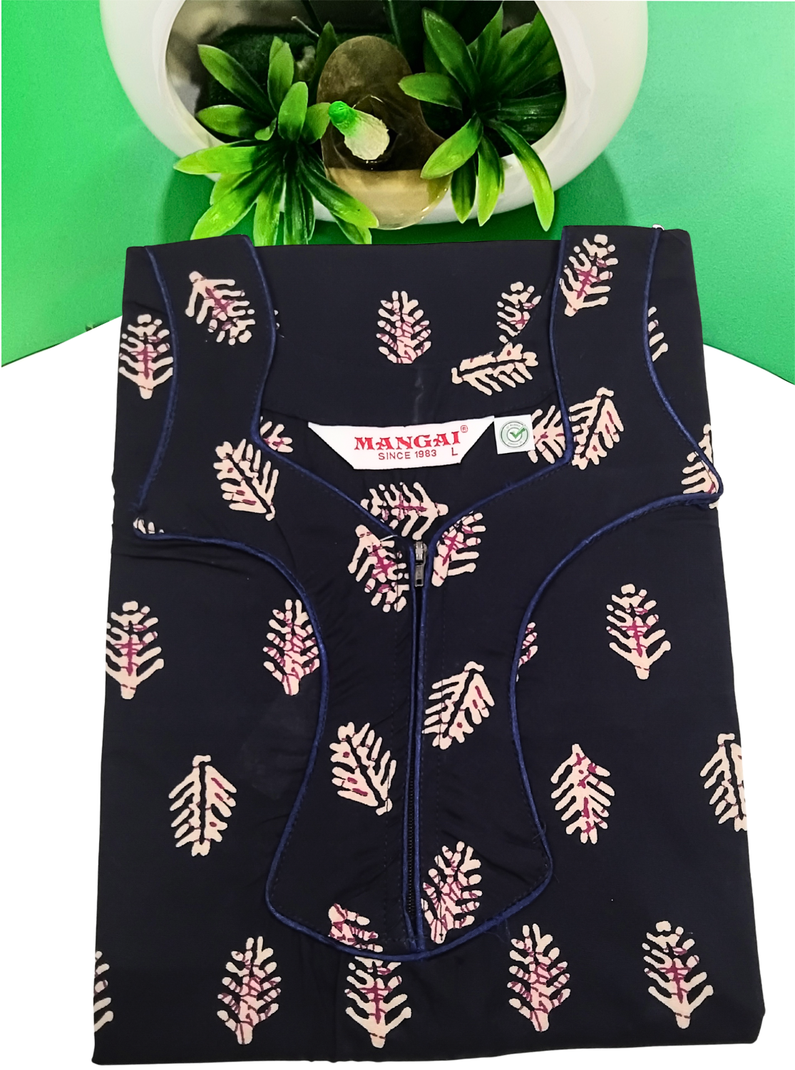 MANGAI New Regular Fit Cotton Printed Nighties - All Over Printed Stylish Nightwear for Stylish Women | Side Cut Pocket | Beautiful Nighties for Stylish Women's | Colourful Printed Cotton Nighties (ATR)