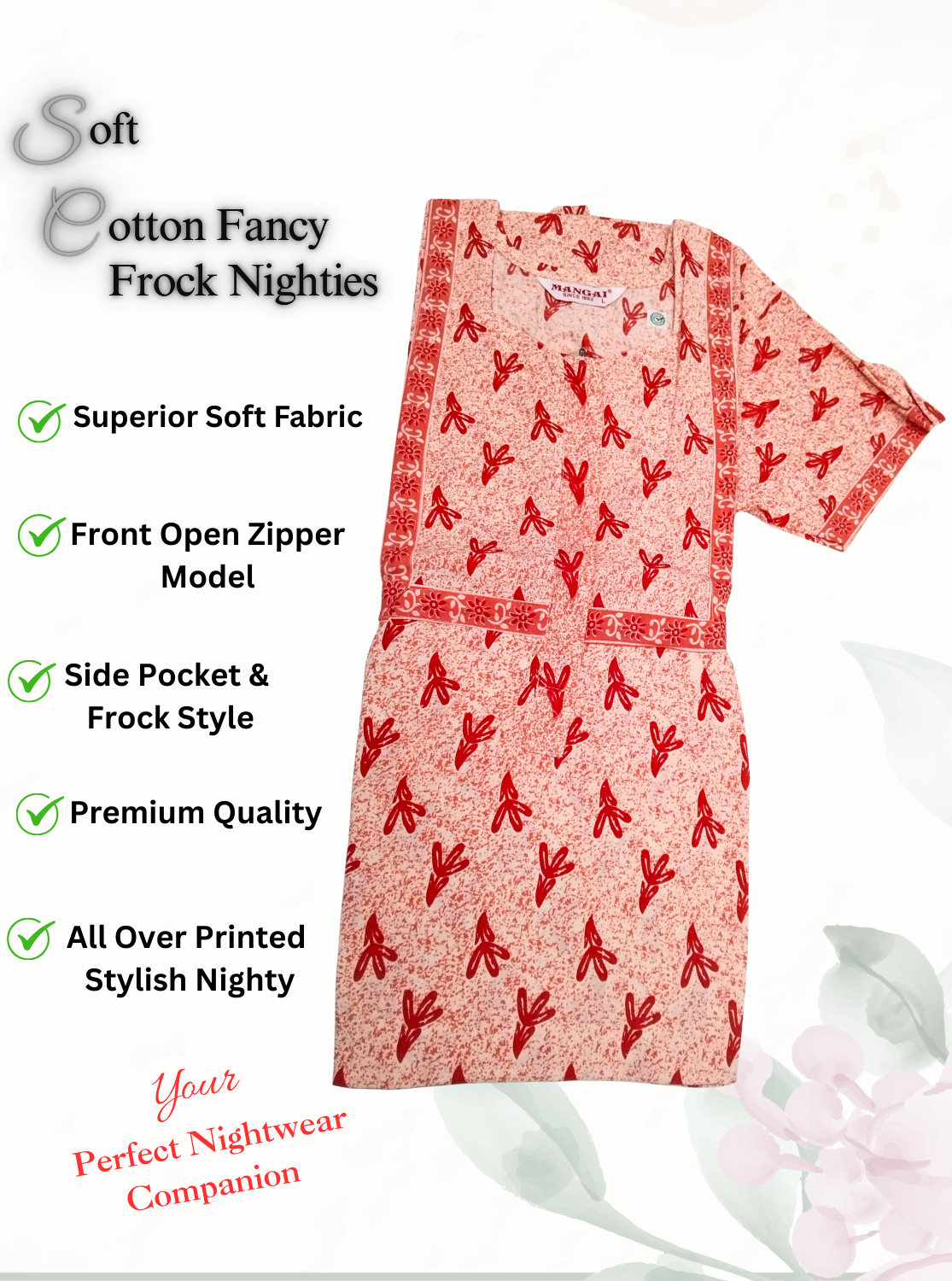 Cotton FROCK Model Casual Wear Nighties | Stylish Pleated Frock Style | Multipurpose Nighties | Pregnancy Wear | Pleated Model | Stylish Nighties for Stylish Women (PWC)