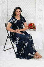 MANGAI Premium RAYON Smocking Nighty | Beautiful Pleated Design | Side Pocket | Stylish Nighty for Trendy Women's | Your Perfect Nightwear Collection's (RYS)