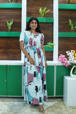 Stylish Arrivals Rayon Gathering Frock Model Night Gown's | Front Adjustable Gathering Style Rope Rope | Puff Sleeve | Trending Collection's for Stylish Women's (GFK)