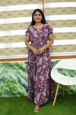 Stylish Arrivals Rayon Gathering Frock Model Night Gown's | Front Adjustable Gathering Style Rope Rope | Double Layer Sleeve | Trending Collection's for Stylish Women's (GFK)