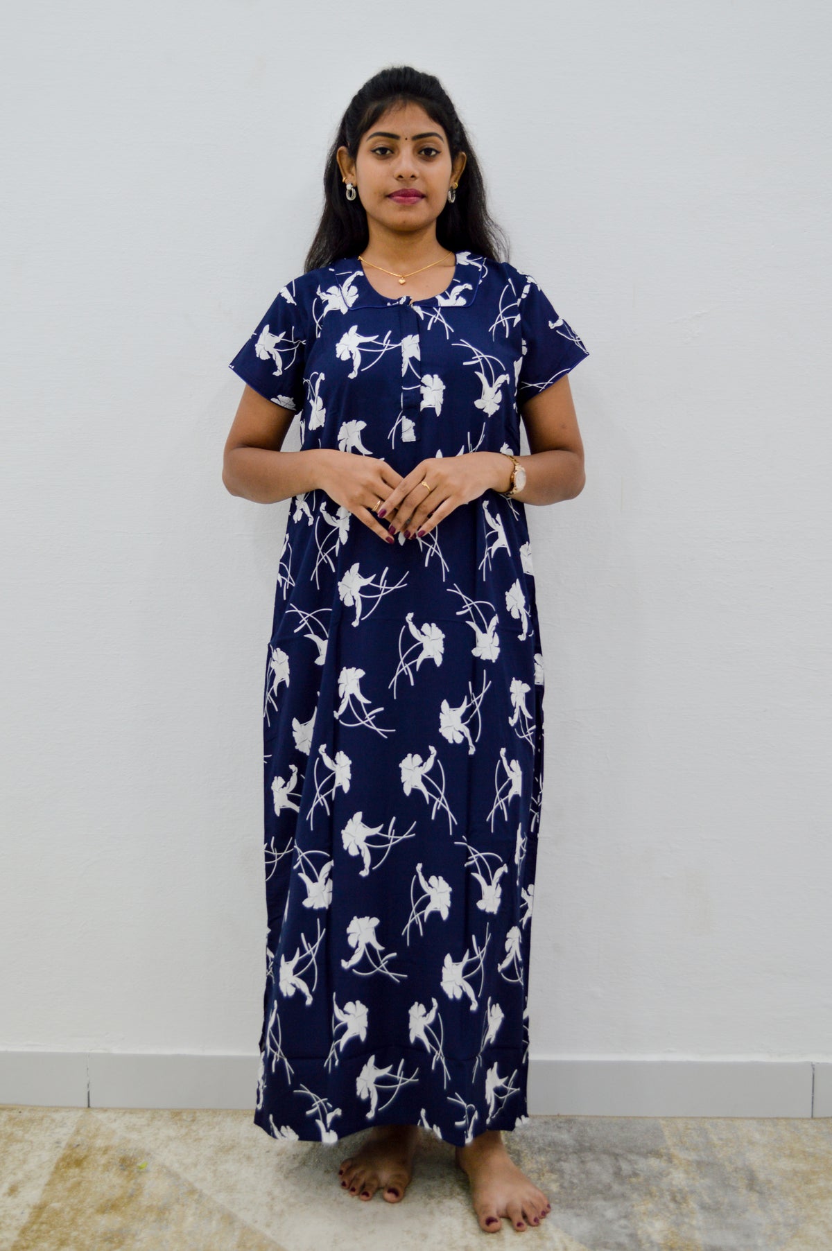 MANGAI Premium RAYON Printed Nighties- All Over Printed Stylish Nightwear for Stylish Women | Updated Design's (LDM)
