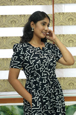 Stylish Arrivals Rayon Gathering Frock Model Night Gown's | Front Adjustable Gathering Style Rope Rope | Puff Sleeve | Trending Collection's for Stylish Women's (GFK)