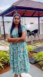 Alpine Smocking Maxi Frock Model Nightgown for Trendy Women's & Teenage Girl's | Stretchable Comfort to Body Fit | Side Pocket & Stylish Round Neck MAXI Gown for Women's Teenage Girl's (ASM)