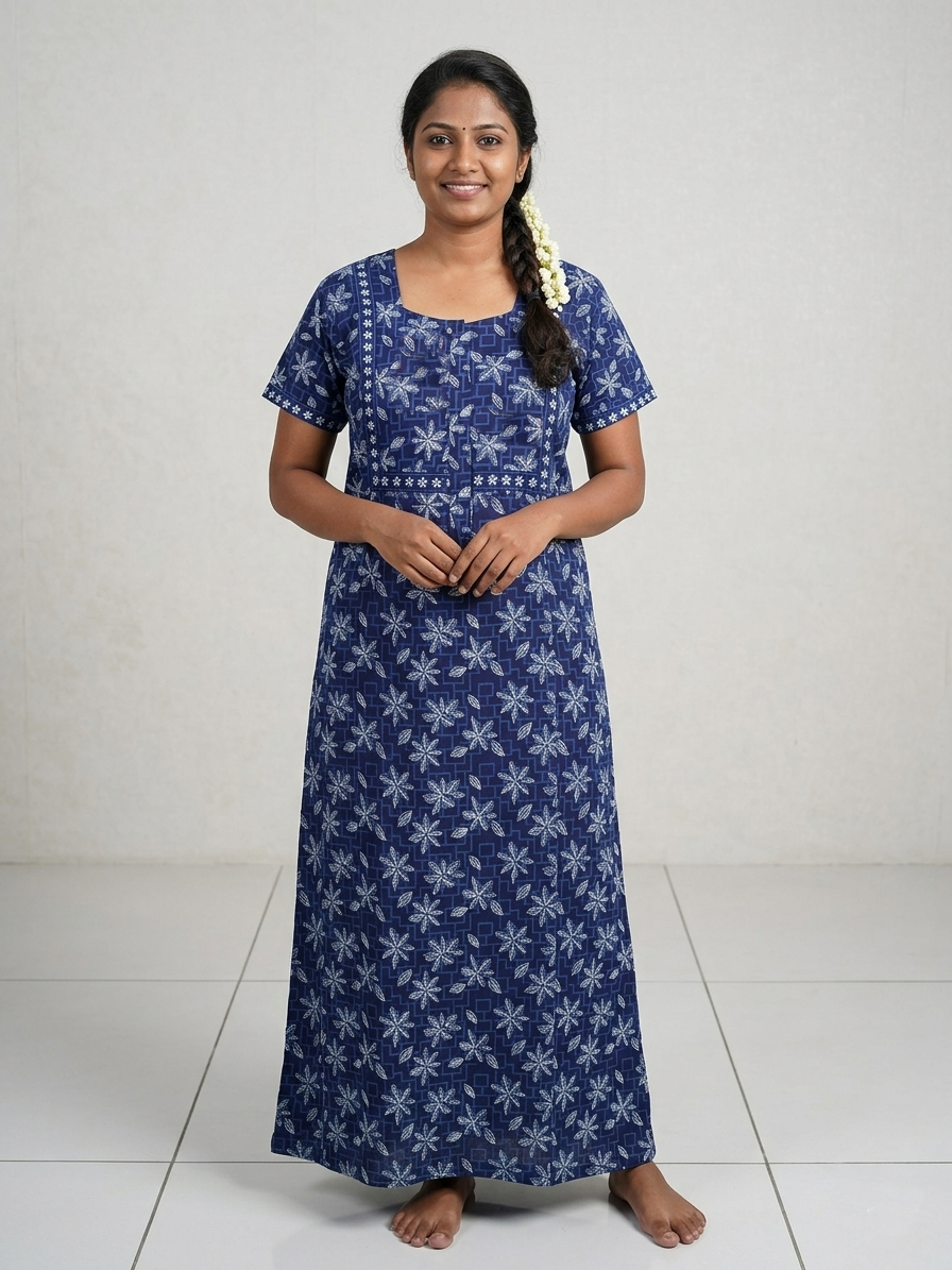 Cotton FROCK Model Casual Wear Nighties | Stylish Pleated Frock Style | Multipurpose Nighties | Pregnancy Wear | Pleated Model | Stylish Nighties for Stylish Women (PWC)