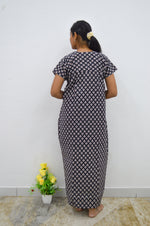 MANGAI New Regular Fit Cotton Printed Nighties - All Over Printed Stylish Nightwear for Stylish Women | Side Cut Pocket | Beautiful Nighties for Stylish Women's | Colourful Printed Cotton Nighties (ATR)