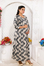 Soft Rayon4-IN-ONE Mom's Feeding & Casual Wear| Pre & Post Maternity Wear | Fancy Long Frock | Best Choice for Pregnancy Women (FIO-F)
