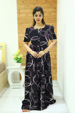 Rayon Gathering Frock Model Night Gown