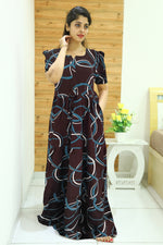 Rayon Gathering Frock Model Night Gown