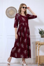 Alpine KURTI Style | Beautiful Stylish KURTI Model | Long 3/4 Sleeve & Side Pocket | Fresh Collection's for Stylish Women's (AK-3/4)